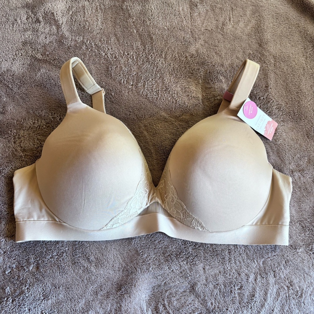 Cacique Comfort  Bra 44DD Beige underWire NWT